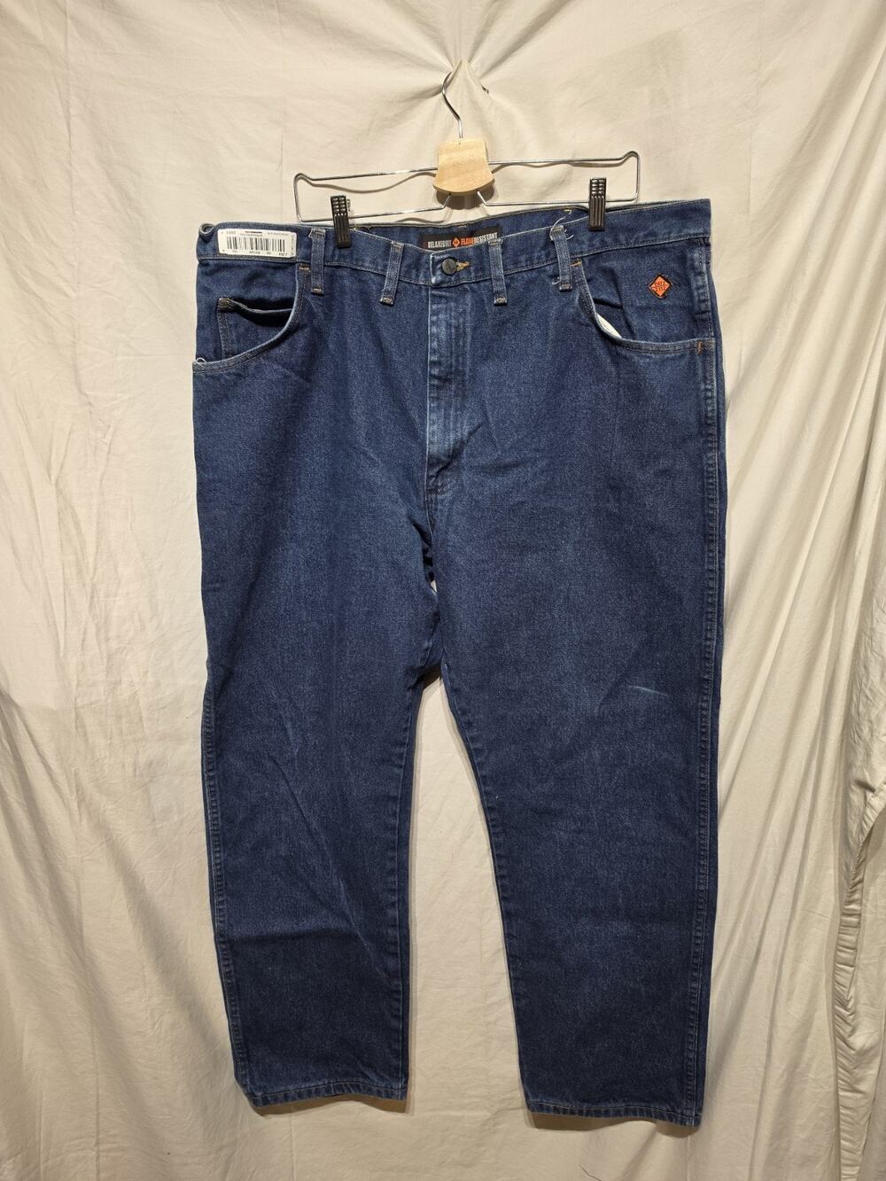 Mens Wrangler FR Dark Blue Denim Jeans Pants Sz 44 x 32 NWOT Flame Resistant